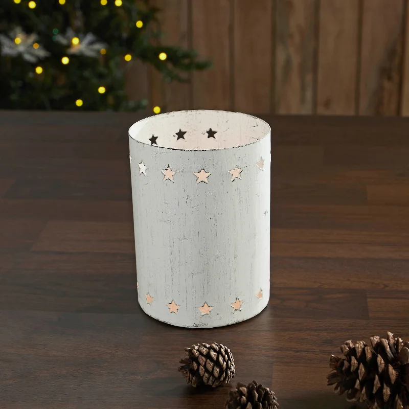 Bed skirts with a paisley print for an exotic feelVotive Candle Holder Stars White 6x4.25x4.25