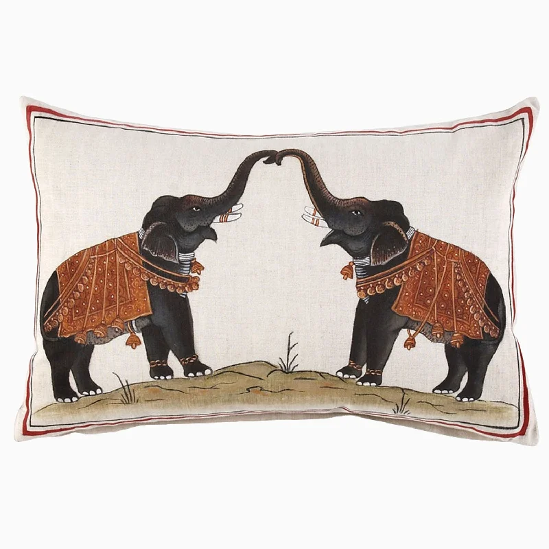 Square Pillows for Modern Home DecorTwo Elephants Decorative Pillow