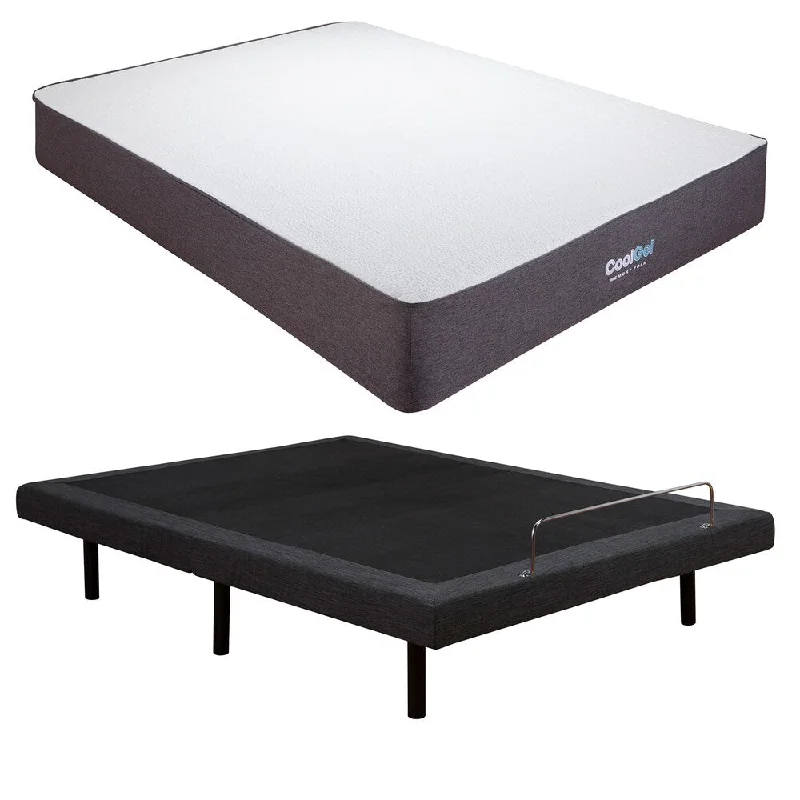 Wool - filled mattresses for natural insulation and moisture - wickingClassic Brands Alese 12-Inch Gel Memory Foam Mattress and Adjustable Bed Set