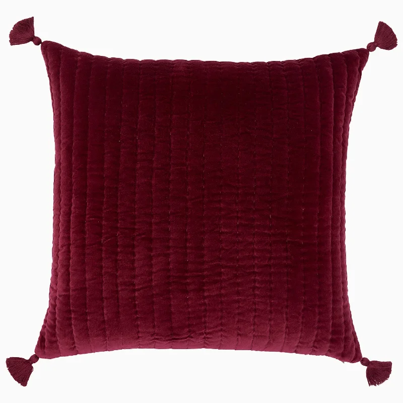 Adjustable Pillows for Customized ComfortVelvet Berry Decorative Pillow