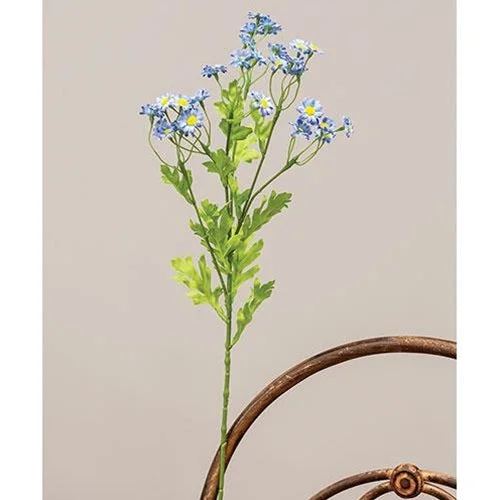 Bed skirts in bold colors for a statement - making lookChamomile Flower Spray Blue