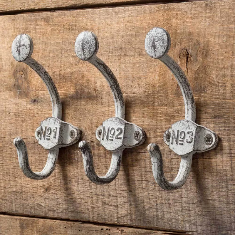 Polyester bed skirts for easy care and durabilityCast Iron Numbered Wall Hooks Set