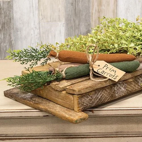 Bed skirts with a beach - themed print3/Set "Prim Carrots" Trio