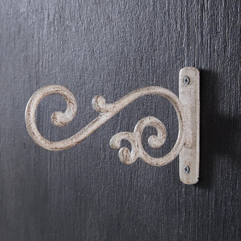 Cotton bed skirts for a soft and breathable lookAged White Cast Iron Scroll Hook Set
