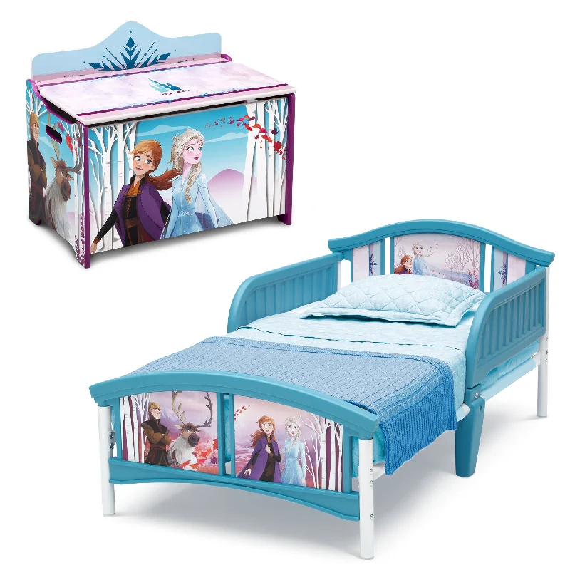 Polyester - foam mattresses for budget - friendly optionsDisney Frozen 2-Piece Toddler Bedroom Set - Includes Toddler Bed and Deluxe Toy Box
