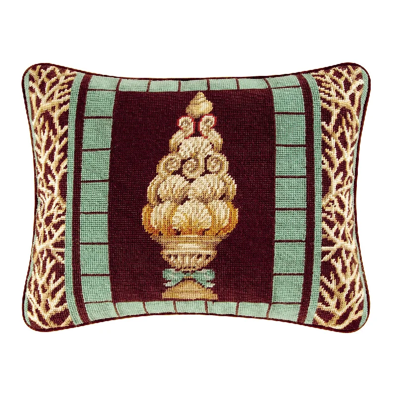 Round Pillows for Boho-Style InteriorsSeashell Topiary Pillow