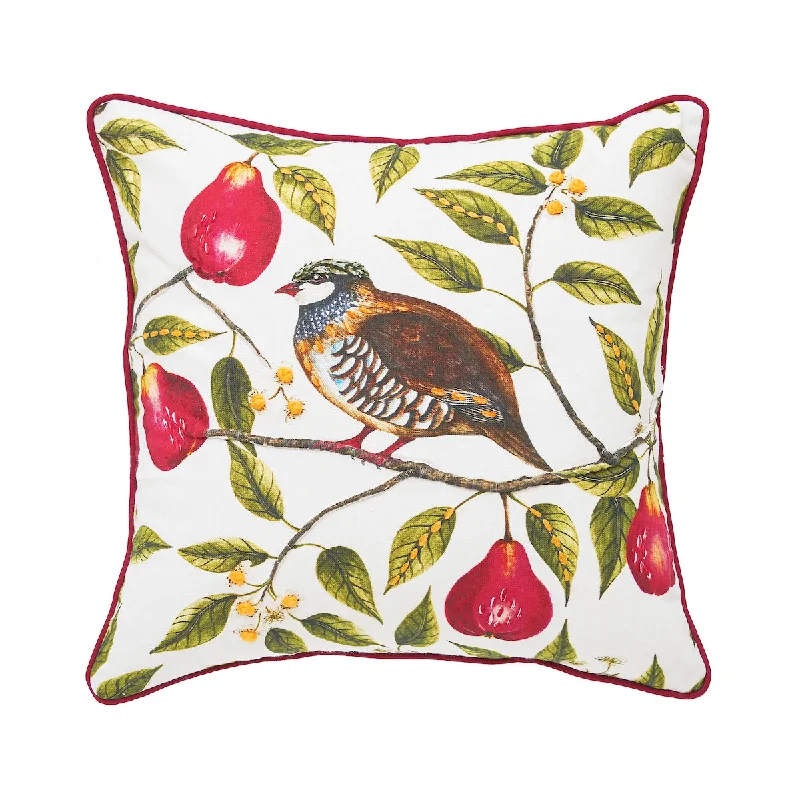 Velvet Pillows for a Touch of ElegancePartridge In a Pear Tree Pillow