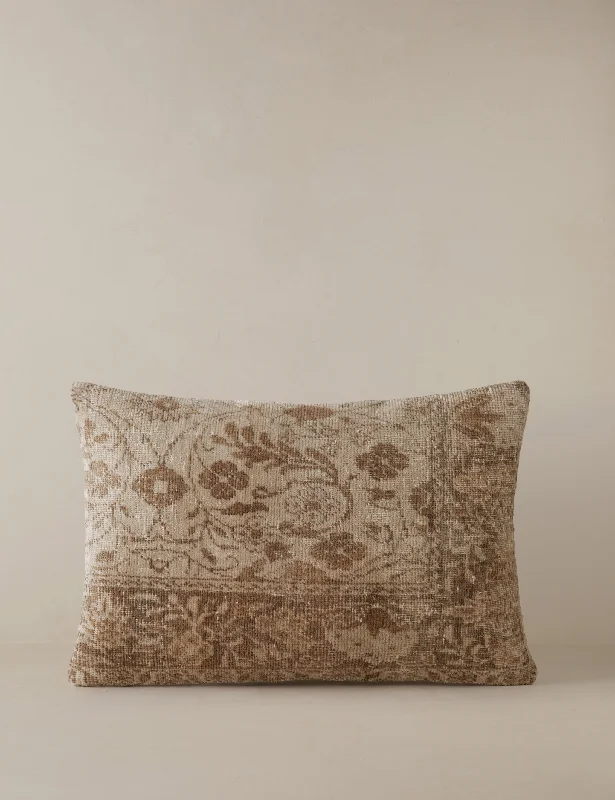 Silk Pillows for Smooth Skin and HairVintage Lumbar Pillow No. 25, 16" x 24"