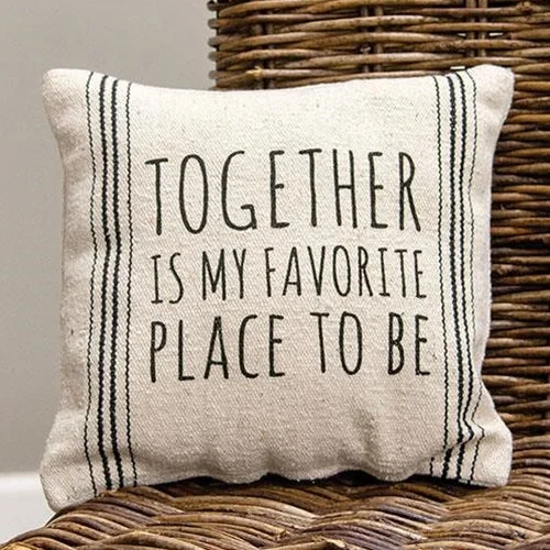 Bed skirts with a wrinkle - resistant fabricTogether Is My Favorite Striped Natural Pillow