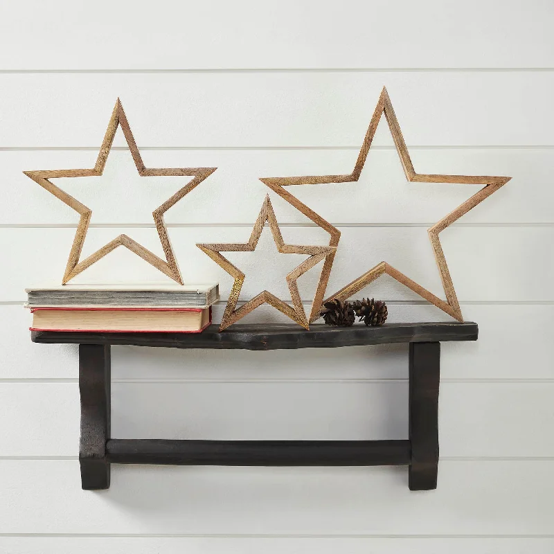 Bed skirts with a damask pattern for an elegant lookWooden Nested Stars Natural 3-in-1 13x13x1.5 Bed skirts with a damask pattern for an elegant lookWooden Nested Stars Natural 3-in-1 13x13x1.5