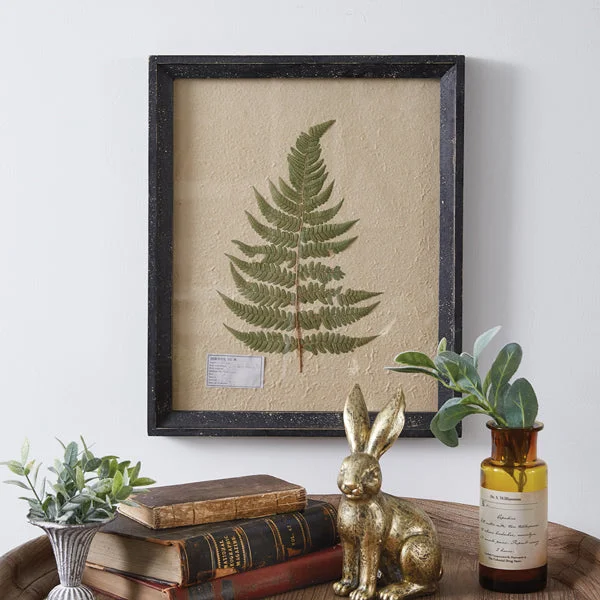 Bed skirts with a high - quality elastic waistbandPressed Botanical Wall Decor - Lady Fern