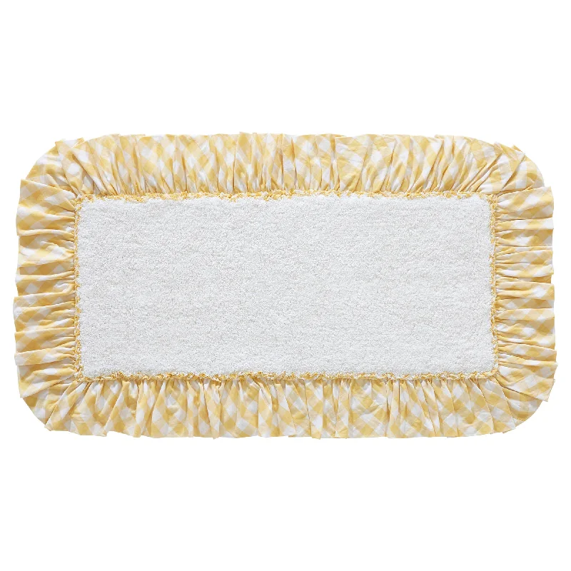 Bed skirts with a modern art - inspired printAnnie Buffalo Yellow Check Bathmat 27x48 Bed skirts with a modern art - inspired printAnnie Buffalo Yellow Check Bathmat 27x48