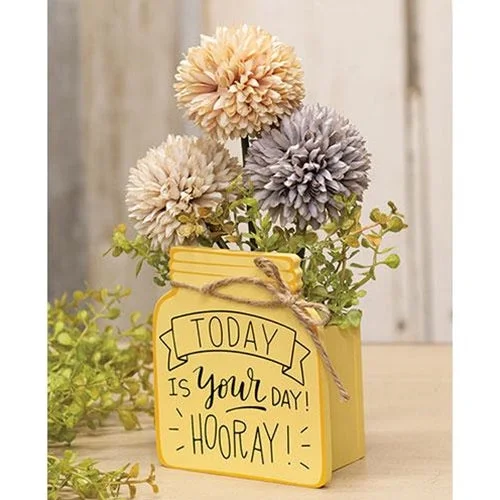 Linen bed skirts for a natural and rustic feelToday Is Your Day Wooden Mason Jar Vase