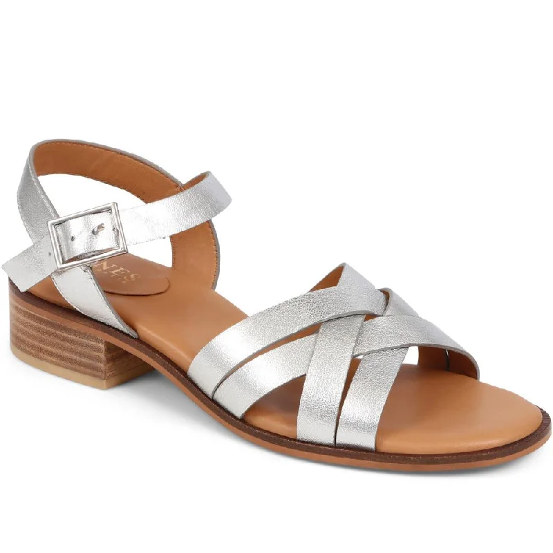 Geovana Leather Sandals  - GEOVANA / 325 042