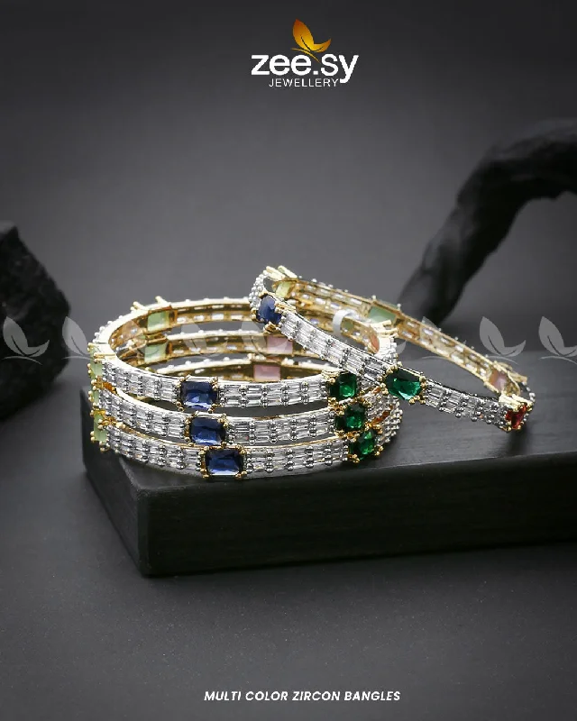 Multi Color Zircon Bangles