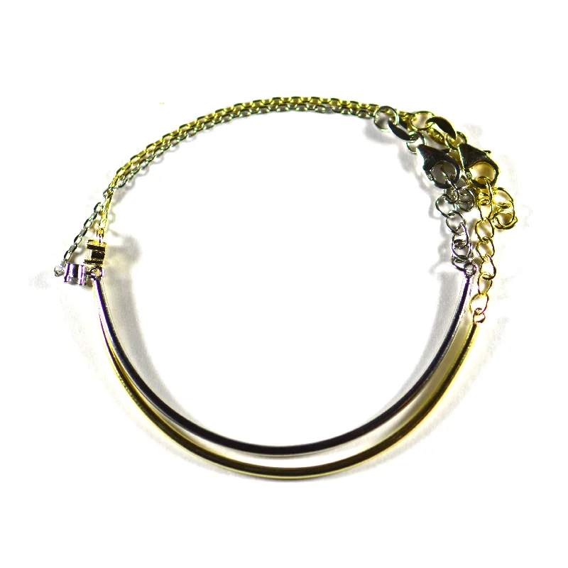 Silver & 18K gold plating bracelet