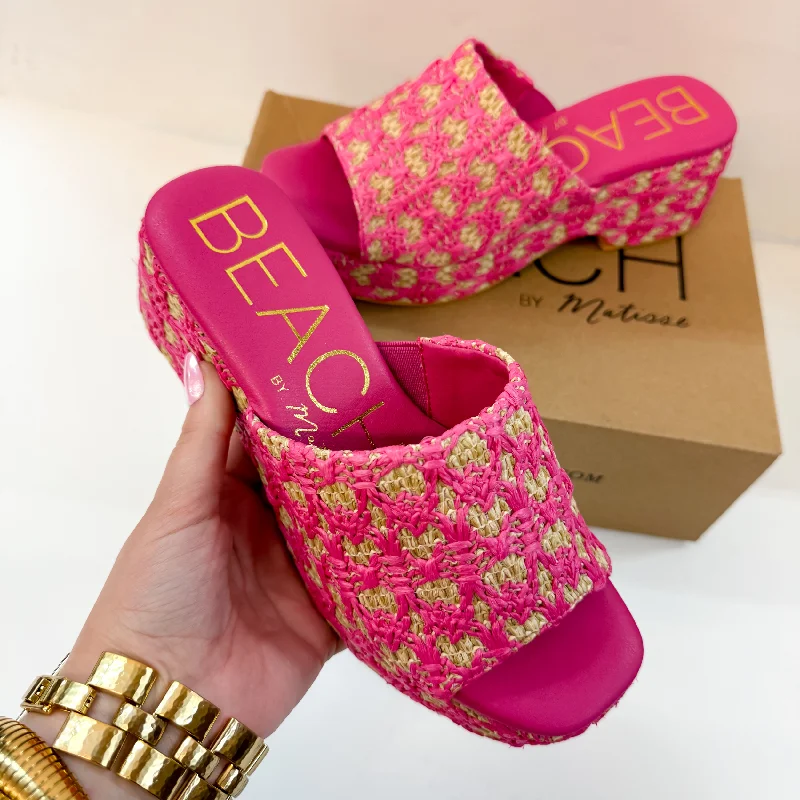 Matisse | Cruz Multi-Color Platform Sandal in Hot Pink